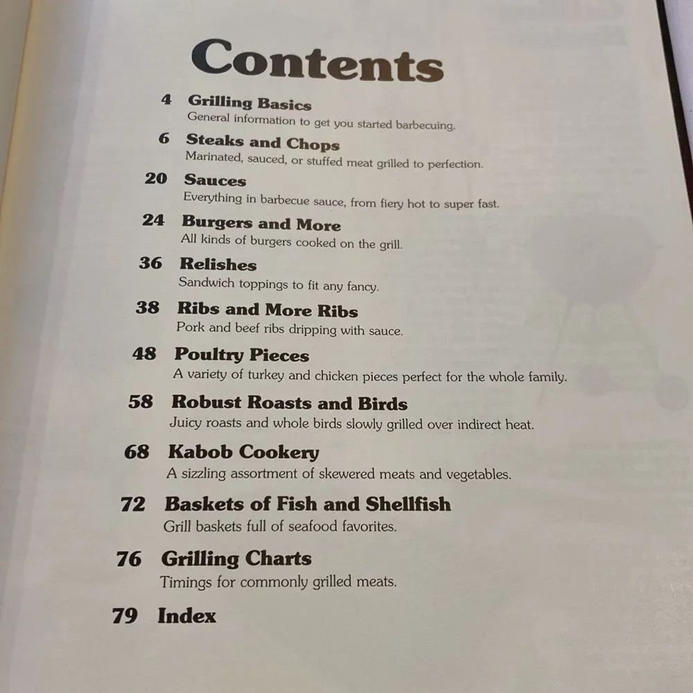Vintage 1989 Better Homes & Gardens Best Barbecue Recipes Hardcover Cookbook